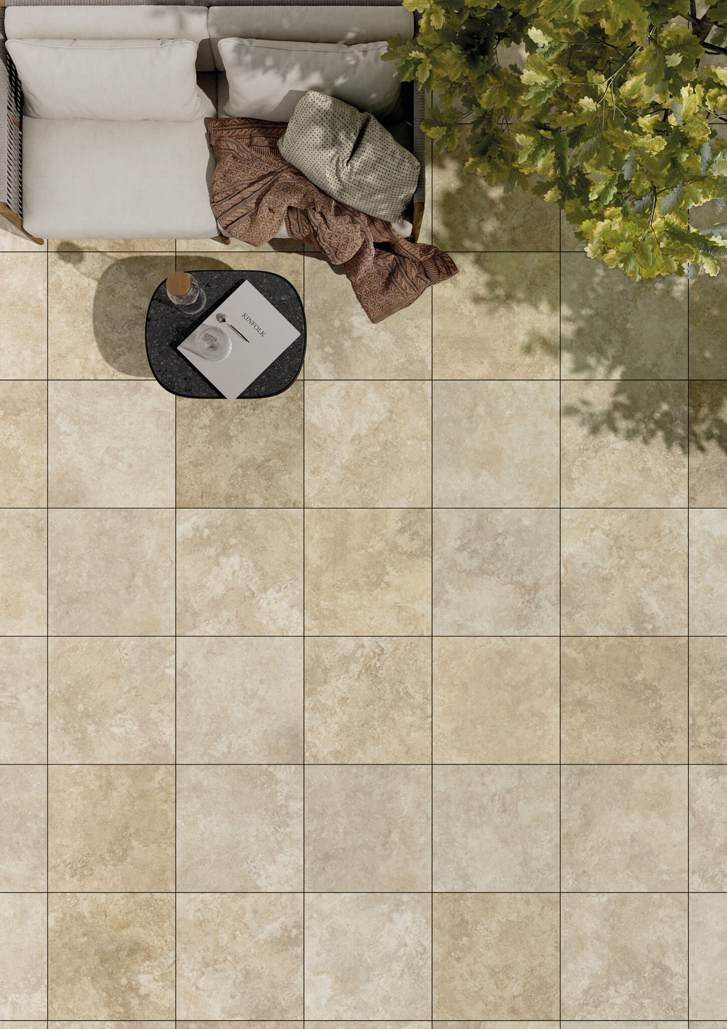 MIRAGE EVO2 ELYSIAN TRAVERTINI Rustic Cross EY15 – Extérieur 2cm – Image 3